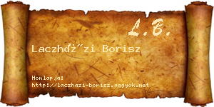 Laczházi Borisz névjegykártya
