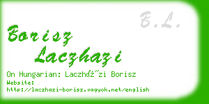 borisz laczhazi business card